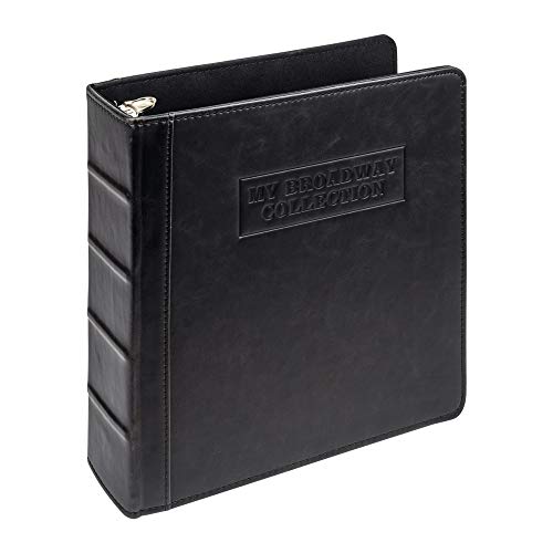 Samsill Contrast Stitch Vintage 2 Inch 3 Ring Playbill Binder Compatible with Theater Programs and Broadway Programs My Broadway Debossed