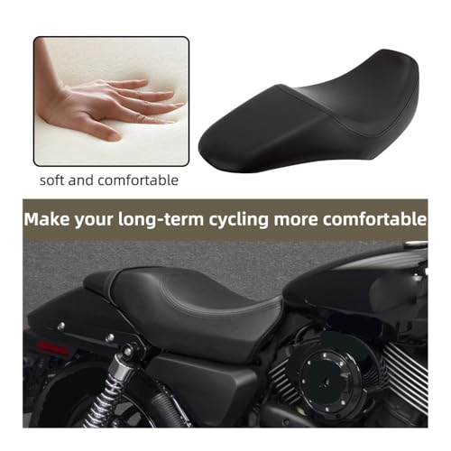 Sillín para Sportster XL 883 y 1200 asiento de dos plazas negro para conductor y pasajero 5