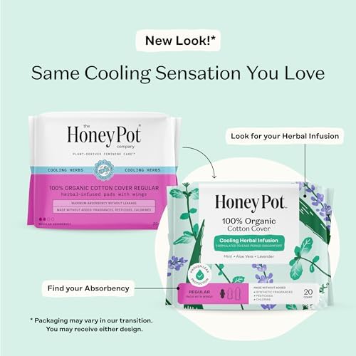 The Honey Pot Company - 쿨링 허브 - 레귤러 - 여성용 패드 — 사진 2
