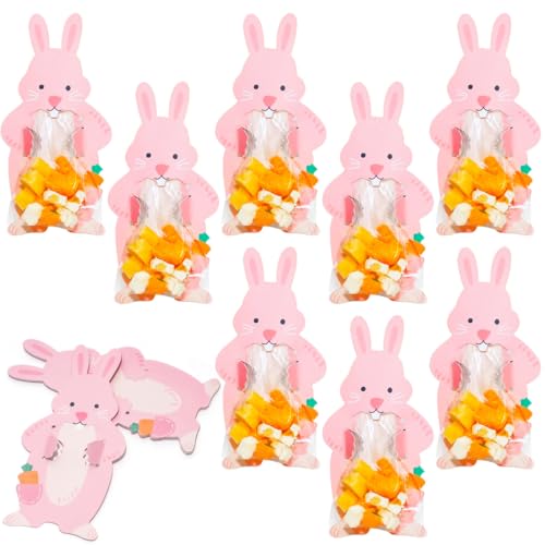 Sachet Bonbons Anniversaire, Sacs de Cadeaux Bonbon Anniversaire, Lapin Sacs Alimentaire pour Fête, Sac Biscuit Motif Pochette Sachet (20 PCS)
