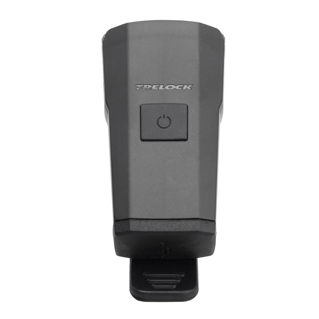 TRELOCK Zestaw świateł rowerowych LS 440 Light Hammer 40 LUX + LS740 tylne światło – funkcja ładowania USB – zasięg widzenia 60 m – wskaźnik baterii – dopuszczenie do ruchu drogowego