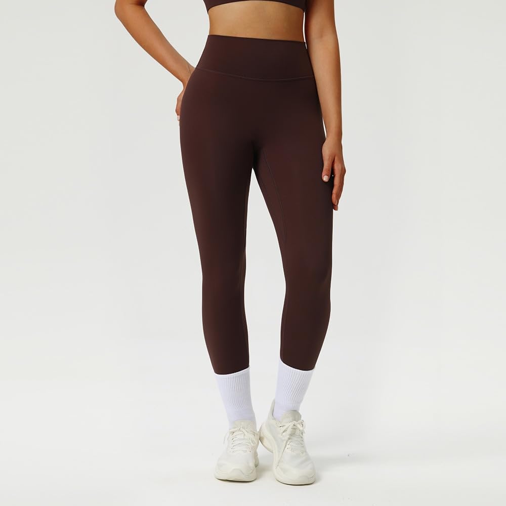 DYRBF - Leggings da donna a vita alta, per yoga, controllo della pancia, in tinta unita, traspiranti, ad alta elasticità, per allenamento, palestra, ciclismo