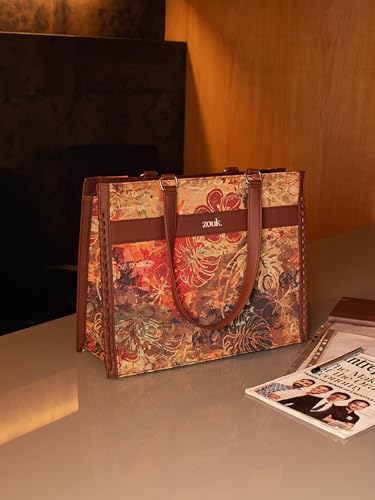Image of ZOUK Boardroom Office Bag for Women | Big Size Business Tote | Laptop Up to 14 Inch | Water-Resistant | Stylish Handbag for Work & Travel |