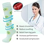 fenglaoda Compression Socks for Women Men Support Circulation 6 Pairs Socks For Nurse, Travel, Flight - Image 4