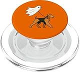 flying ghost walking airedale terrier dog - cane mamma papà pet popsockets popgrip per magsafe