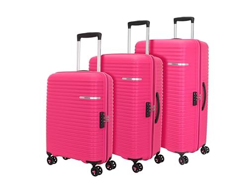Image of American Tourister 3Pc PP Liftoff+ with TSA Lock & 8 Wheel, Set (Small +Medium +Large) Hard Check-in Suitcase for Travel /Trolley Bag with Double Wheel - Berry Blast, 55 Cm, 67 Cm, 79 Cm, Pink