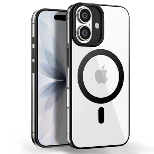 Image of GRIPP Matrix Case Compatible with Mag-Safe for iPhone 17 | Military Grade 12ft Drop-Tested with D30 Technology, Transparent Back, Camera Ring Kickstand Function, Shockproof Back Cover - Black