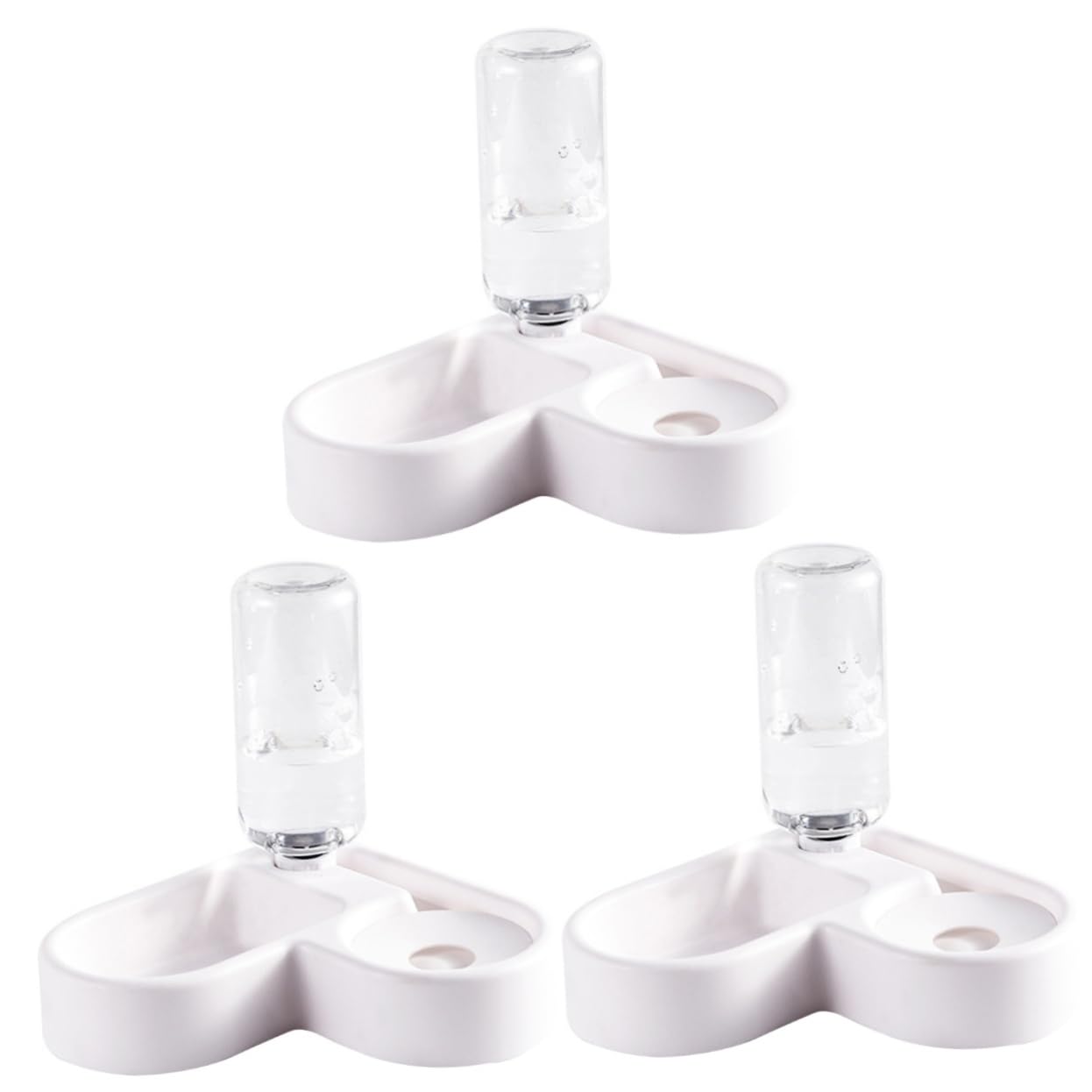 BESPORTBLE 3stücke Automatischer Wasserspender Und Futternapf Für Katzen Und Hunde rutschfest Auslaufsicher Mit Elegantem Design Praktisch Für Zuhause Und Unterwegs Weiß