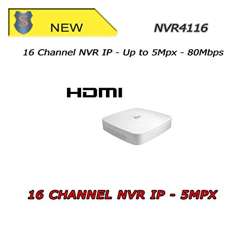 Dahua Technology Grabador NVR IP para la vigilancia de 16 Canales HDMI/VGA/2 x USB 2.0