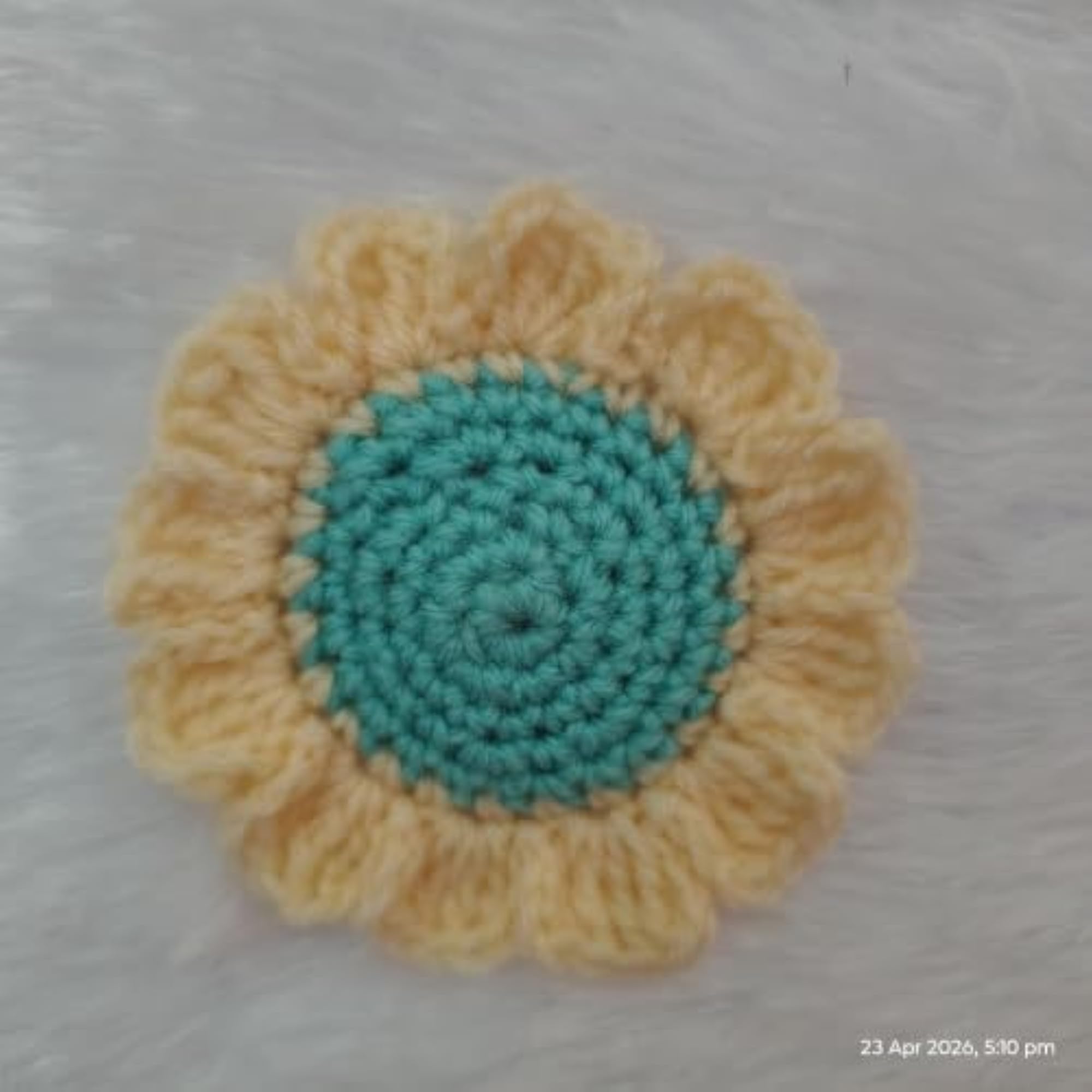 Crochet Daisy Hair Clip, Floral Accessory