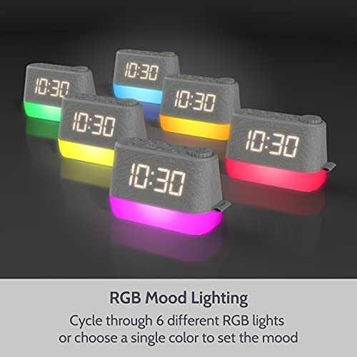 Digital Alarm Clock Radio With Sound Machine, Led Night Light And Dimmable Display, Alarm Clocks For Bedrooms With Battery Backup, Usb Charger And Sleep Sounds, Led Clock With White Noise Machine #TOP5