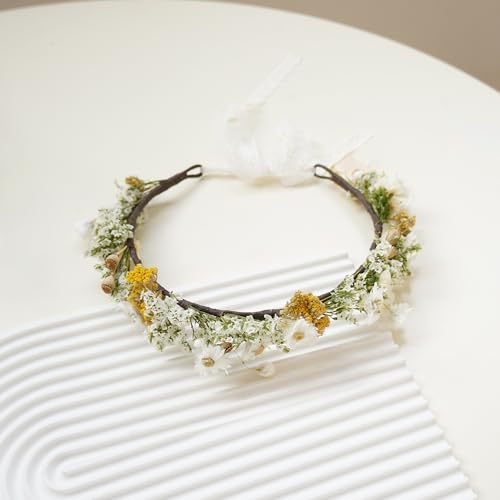 Corona seca de flores para niña miniatura 2