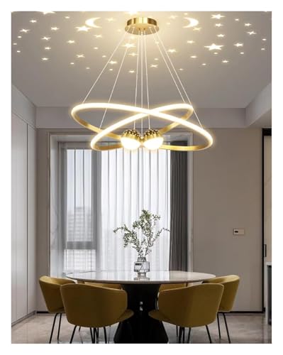 Lustre à LED moderne dimmable pour une ambiance de salon cosy