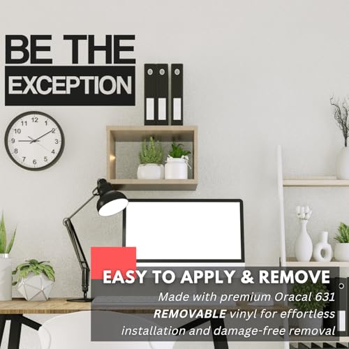 Sticker vinyle amovible pose facile sans trace Be The Exception - 5
