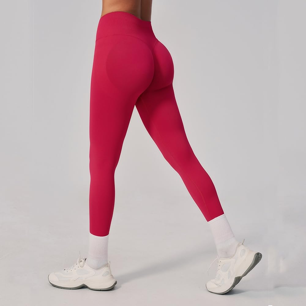 DYRBF - Leggings da donna a vita alta, senza cuciture, per yoga, controllo della pancia e sollevamento dei glutei, per corsa, palestra, allenamento, ciclismo, danza