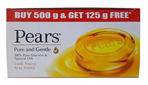 Image of Pears Soap, Pure and Gentle, 5 x 125g Promo Pack