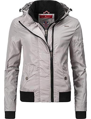 Preisvergleich Produktbild Marikoo Damen Übergangsjacke Kapuzenjacke Luyuu Grau Gr. S