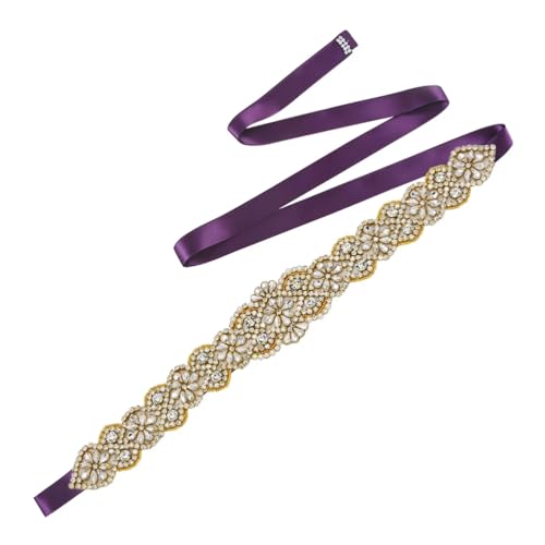 Women Bride Belt Luxury Wide Rhinestoness Applique For Evening Wedding Dress Belts