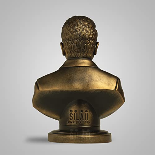 Image of SILAII Dr. Puneeth Rajkumar Sculpture - Antique Bronze Tribute to Kannada Film Legend - Handcrafted Collectible