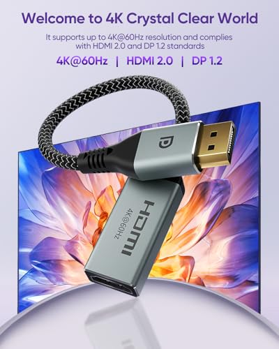 Adaptador Display Port a HDMI 4K VCELINK miniatura 2
