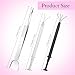 Molain 3Pcs Piercing Ball Grabber Tool Set, Diamond Pick up Tool Stainless Steel Jewelry Tweezers Claws with Gems Prongs Tweezer Precision Sprinkle Pen for Tiny Objects IC Chip Cake Decor Supplies