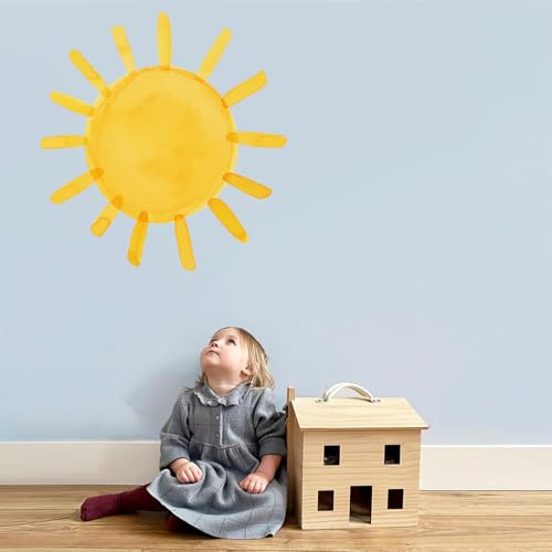 Sticker mural soleil 45cm : la solution déco sans peinture pour sublimer une vitrine de café - 7