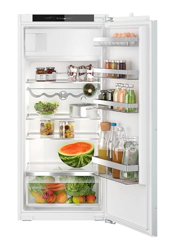 Bosch KIL42VFE0 Serie 4, Einbau-Kühlschrank mit Gefrierfach, 122 x 56 cm, Made in Germany, 172 L Kühlen & 15 L Gefrieren, Flachscharnier, FreshSense - für konstante Innentemperatur, Multibox XXL, LED