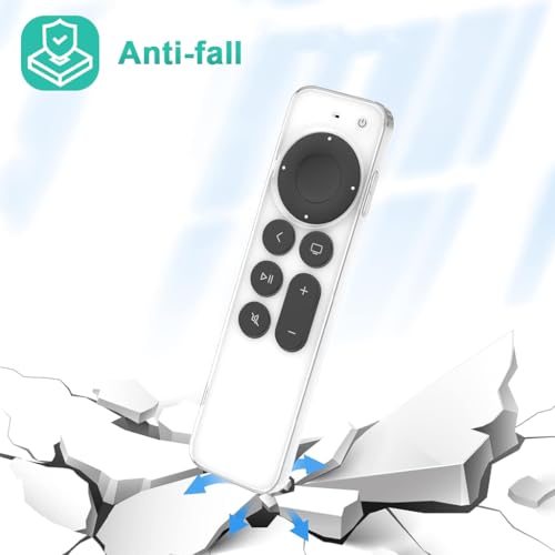 Image of ZORBES Siri Remote Cover Anti-Scratch TPU Remote Skin Cover Clear Compatible with TV 4k 6th /7th Gen Streaming Devices