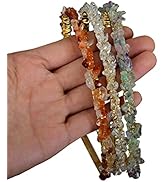 FZBHRO Raw Crystal Quartz Headband Spiritual Crystal Hair Accessories Genuine Crystal Beaded Tiar...