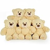 BenBen Teddy Bear Stuffed Animal, 5 Packs 10 inch Small Teddy Bear Bulk, Baby Bear Plush Toy for Bab