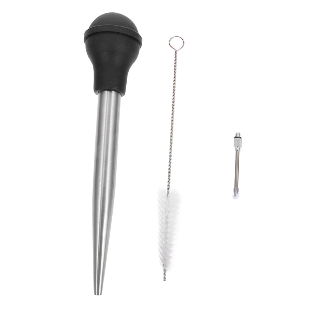 HOLIDYOYO Silicone Bulb Turkey Seasoning Needle Bbq Injector Stainless Steel Meat Injector for Turkey