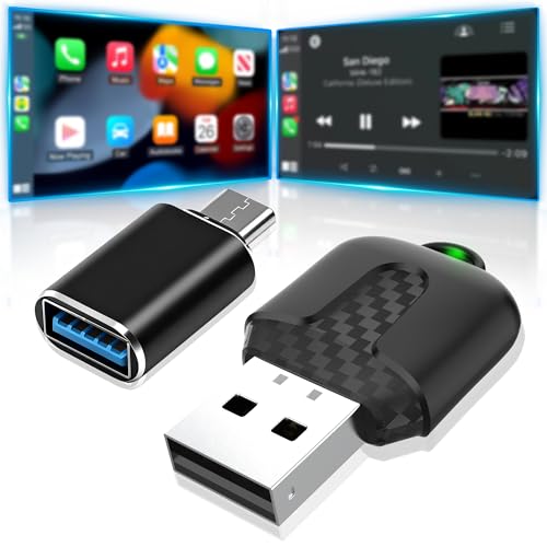 Wootootoo Adaptador CarPlay Wireless Adapter,2025 Upgrade Plug and Play La nueva versión es rápida y estable,Adattatore Compatibile con poi e iOS 10+ e Auto con CarPlay