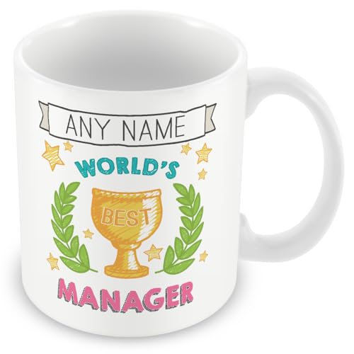 MUGGZ Manager Mug - Worlds Best Personalised Cup Gift - Customise with Name