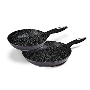 Zyliss E980107 Non-Stick 2 x Frying Set Ultimate Grill Pan with St Handle 26cm, Multiple, Black