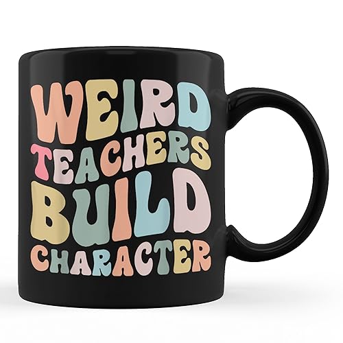TUANDANG GOOD DEAL Weird Teachers Build Character Vintage Funny Teacher Sayings Black Coffee Mug 11oz… TUANDANG GOOD DEAL Weird Teachers Build Character Vintage Funny Teacher Sayings Black Coffee Mug 11oz…