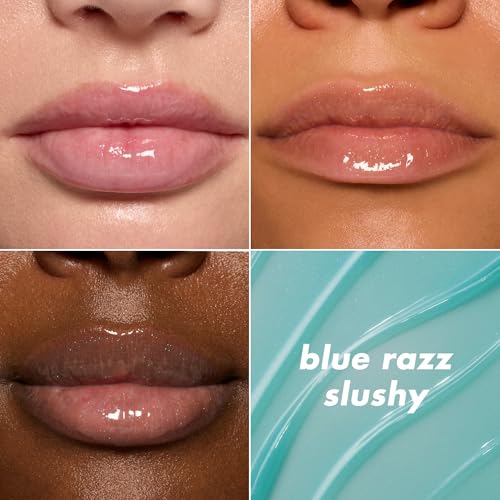 Image of e.l.f. Glow Reviver Melting Lip Balm, Hydrating Tinted Lip Balm For A Glossy Finish & Soft, Supple Lips, Vegan & Cruelty-Free, Blue Razz Slushy