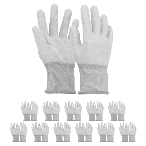 Gants antistatiques ESD avec fibre de carbone haute résistance PU pour réparer un PC