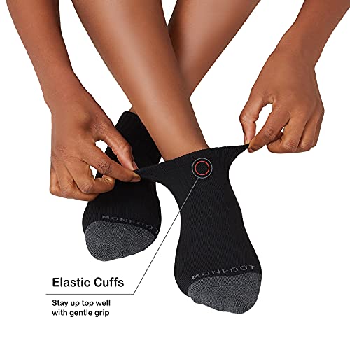 MONFOOT Men's/Women's 6 Pairs Daily Cushion Comfort Fit Performance Quarter Ankle Socks Multipack4