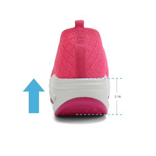 Image of RUIDENG Loafers for Women Comfortable | Women's Walking Shoes Everyday Working | 2 Inch Rocker Bottom