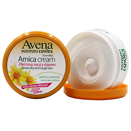 Avena Instituto Español Arnica Cream, Severe Dry And Rough Skin, Calms And Softens, 100% Natural Arnica, 2-Pack Of 6.8 Fl Oz Each, 2 Jars #TOP1