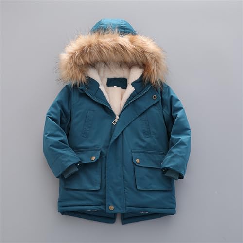 Kids Boy Girl Hooded Puffer Jacket Winter Windproof Snowsuit Outerwear Warm Parka Down Coat Overcoat with Fur Hood2