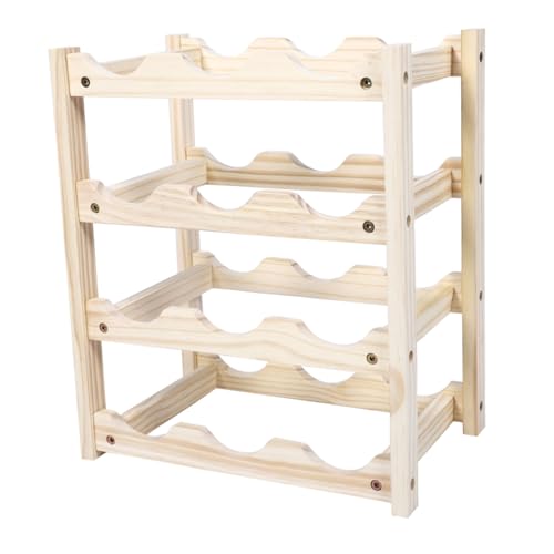 Soporte decorativo para botellas de vino beige 39.5x34.4cm miniatura 6