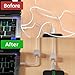 8 Pack Magnetic Cord Organizer Holder,Strong Adhesive Desk Cable Management Easy Open,Organize Phone Charging Cords Wire Holder Organizer Neatly for Home,Office,Car,Desk,Nightstand-White
