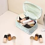 Large Makeup Bag, Cute Cosmetic Bag for Women Girls, Floral Coquette Aesthetic Toiletry Bag, Travel Make Up Organizer Bag