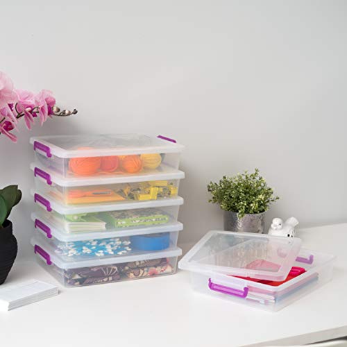 Iris 586040 Usa Plastic Storage Bins With Lids 6 Qt. Craft Organizers And Storage, Art Supply Storage Organizer thumb #7