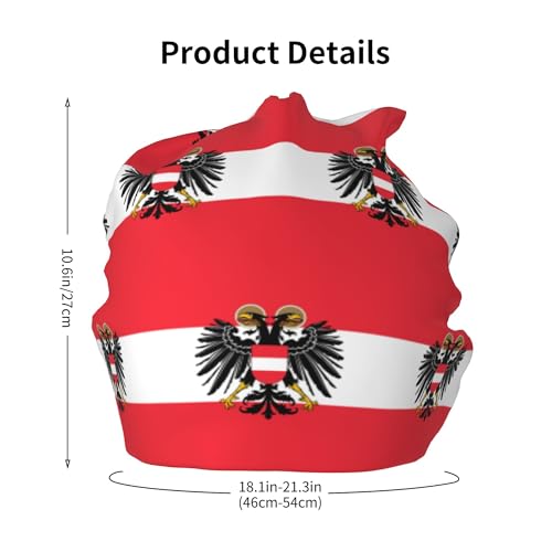 Austrian Flag Children Hip Hop Knitted Hat Kids Elastic Leisure Knit Cap Warm Sleep Beanies Black2