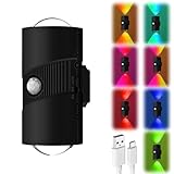 【 Changement Personnalisé D'Effets Lumineux Sept Couleurs 】Applique led murale propose 7 modes de couleurs fixes, réglables librement par bouton-poussoir, avec 4 niveaux de luminosité. Ce aplique. intérieur mural dimmable vous aide à créer une ambiance lumineuse idéale pour chaque espace.