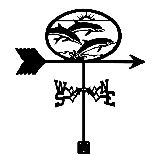 Girouette outil de mesure de vent avec support de toit pour jardin