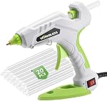 WORKBLESS Hot Glue Gun taille pleine, 60W/100W Gun à colle double temp avec 20PCS Ensemble de bâtons, pistolet à colle industrielle haute température pour l'artisanat, les arts, la réparation à domicile, DIY & Étalonnage