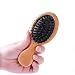Boar Bristle Hair Brush - Aguder Mini Natural Beech Wood Handle Cushion Anti-static Massage Detangling Hair Brush for Pocket/Travel Size/Gift for Kids and Adults